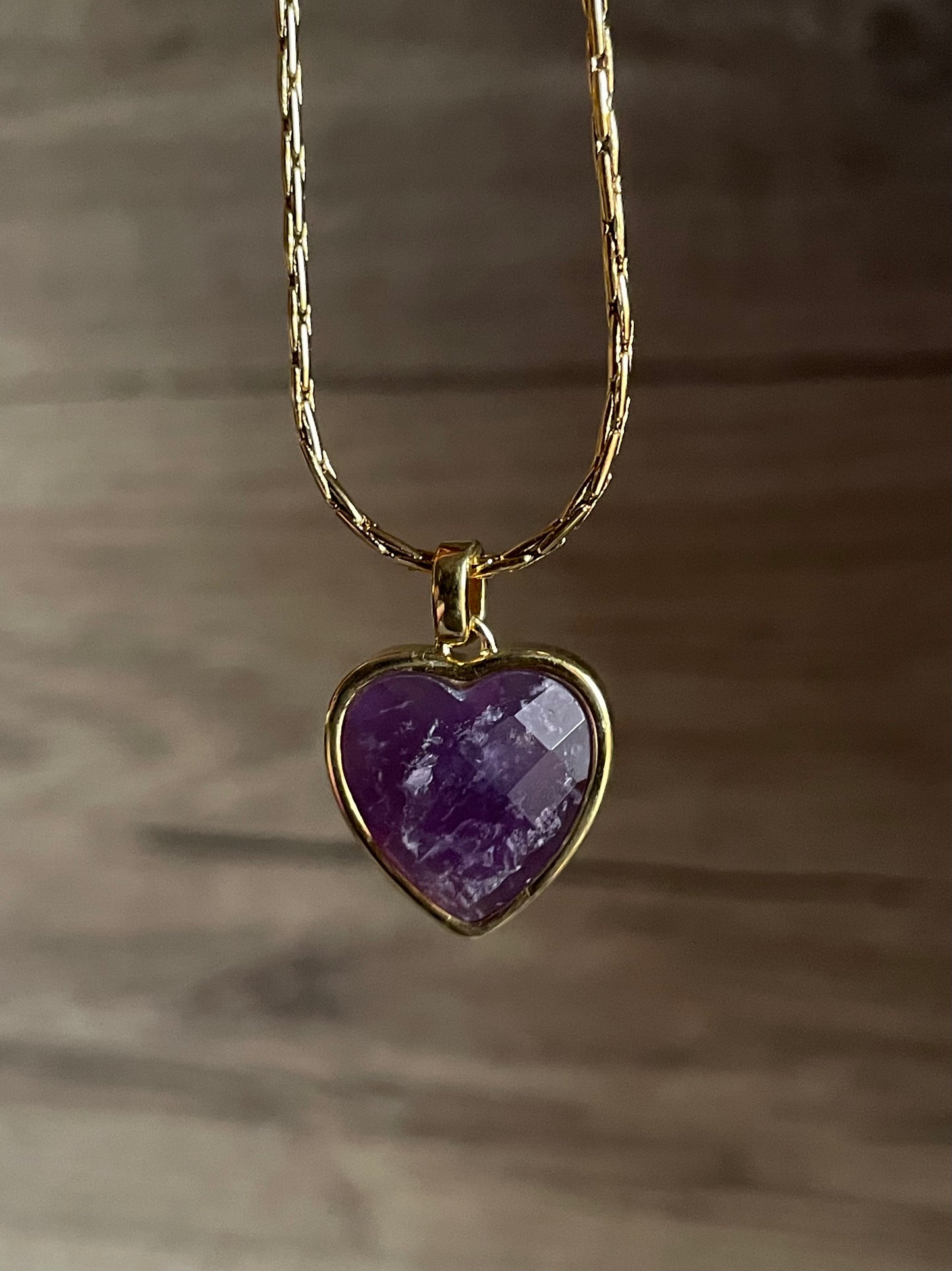 Amethyst Heart Necklace | الجمشت