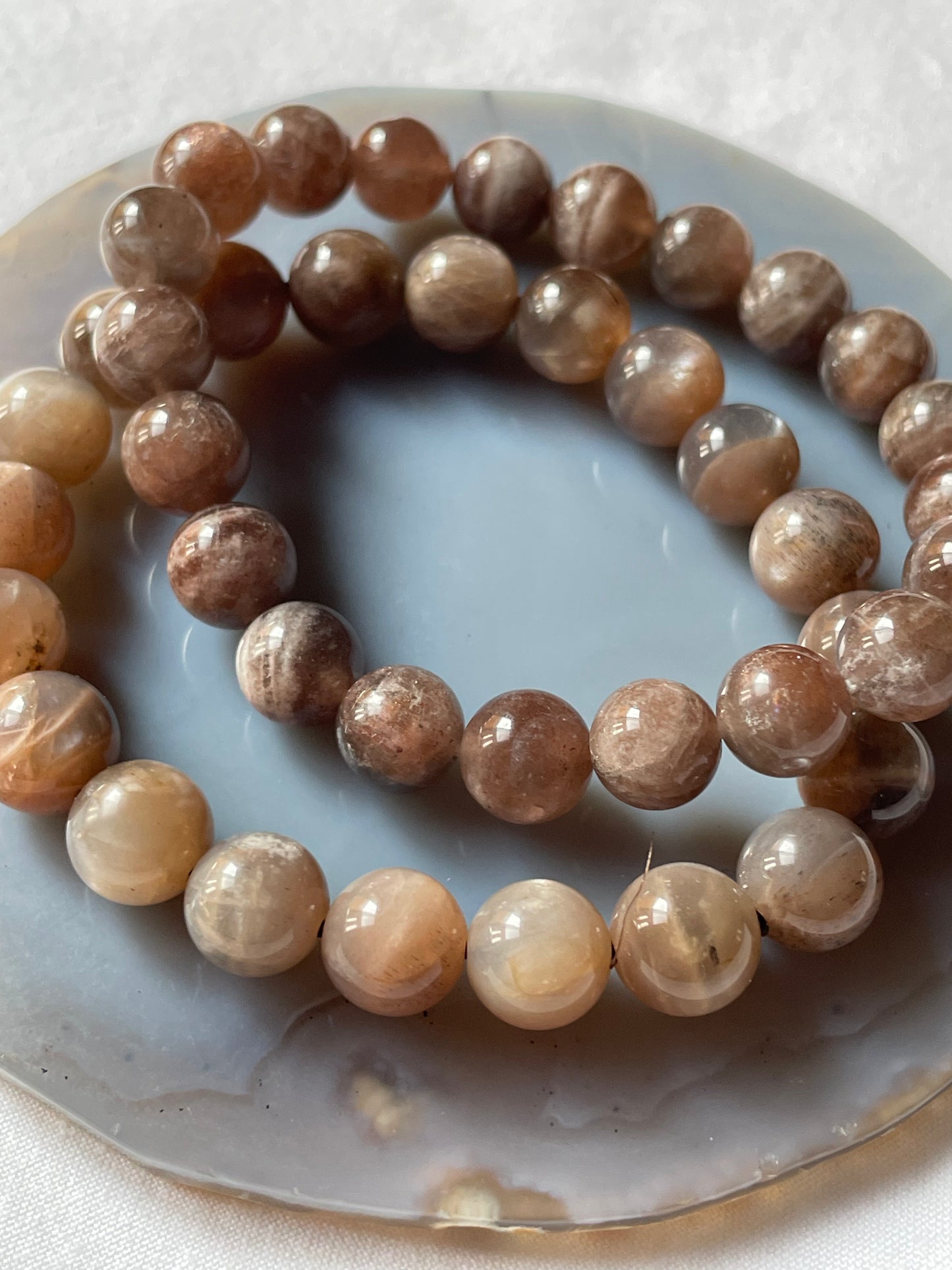 قلب حجر القمر الخوخي / حجر القمر الخوخي