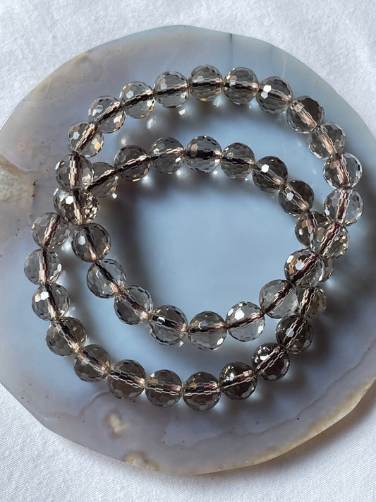 Smoky Quartz Faceted Bracelet