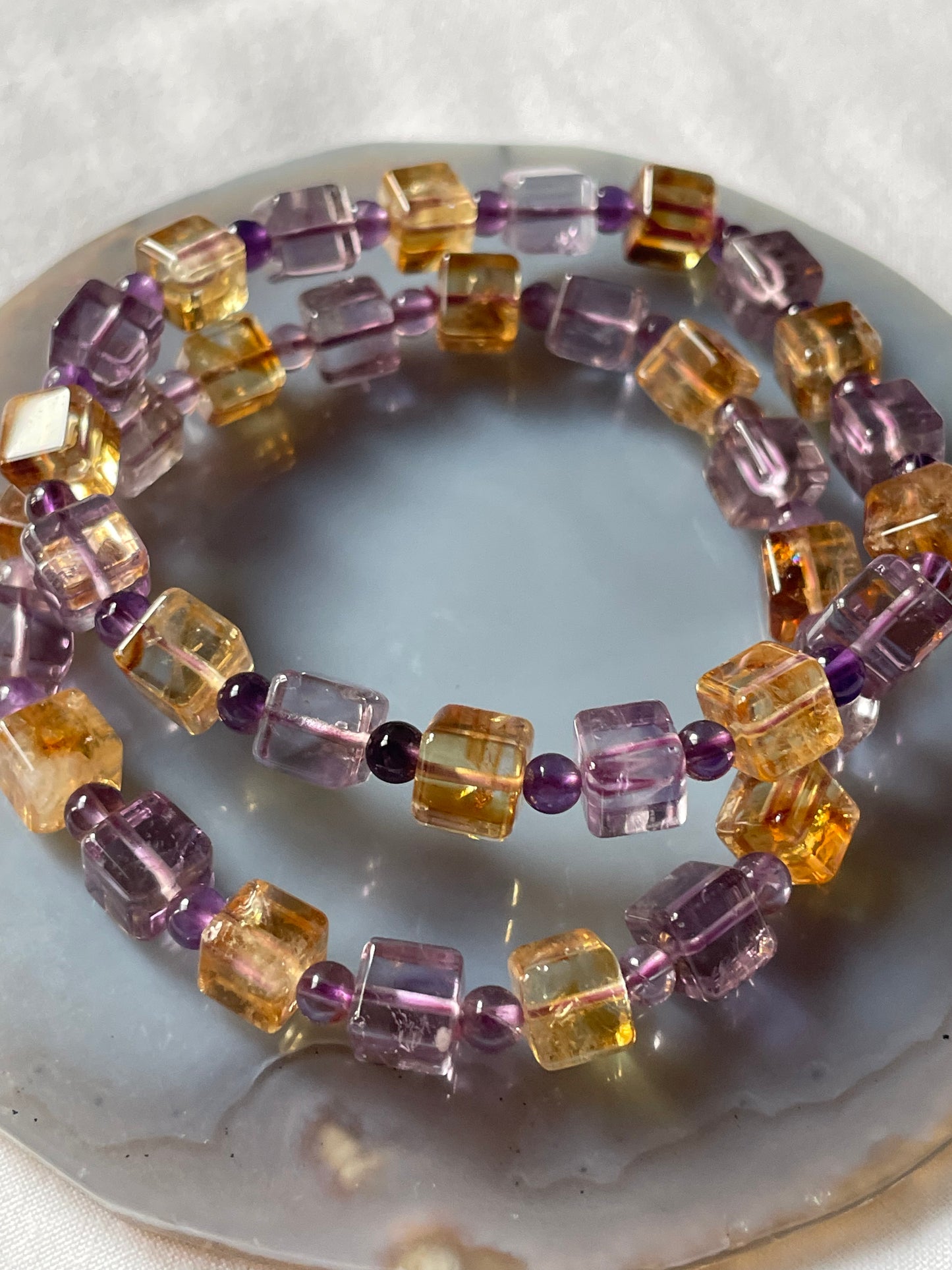Amethyst and Citrine Bracelet