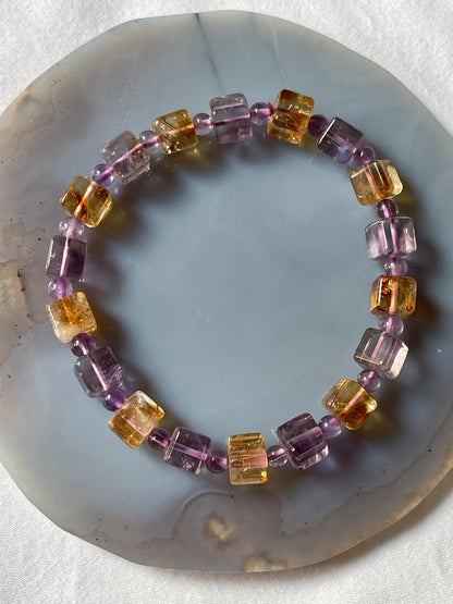 Amethyst and Citrine Bracelet