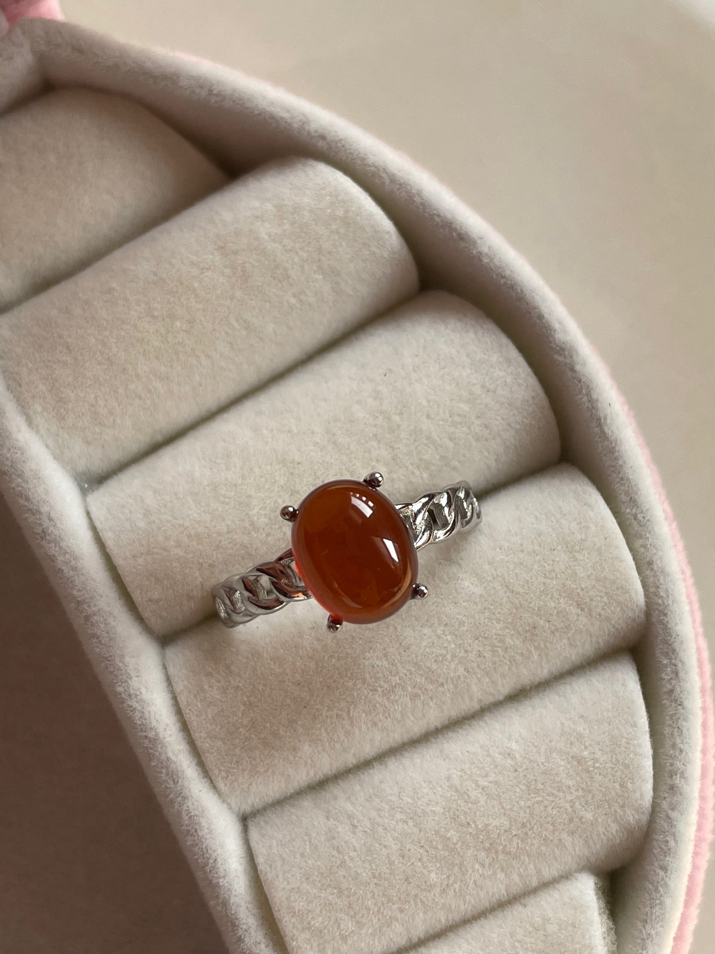 Garnet Ring | Adjustable | جارنيت