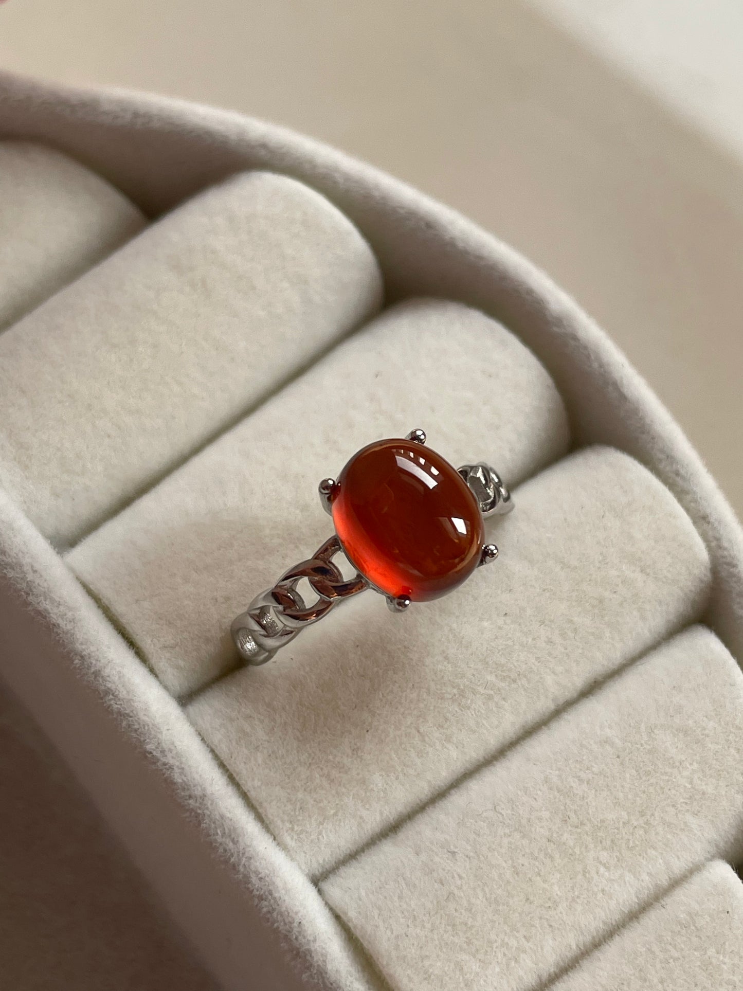 Garnet Ring | Adjustable | جارنيت