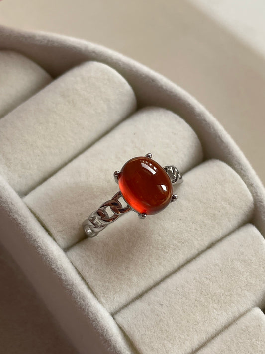 Garnet Ring | Adjustable | جارنيت