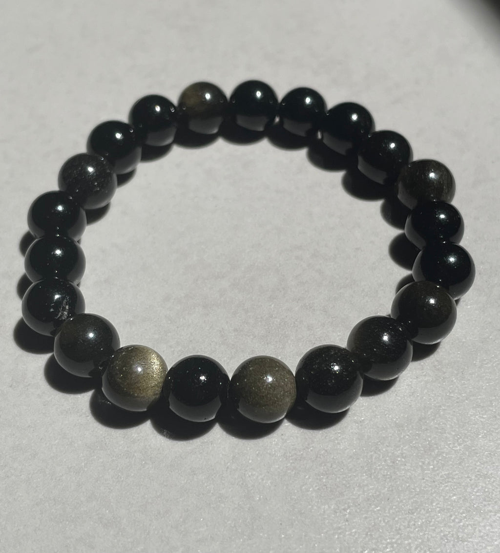Golden Sheen Obsidian Bracelet | 8mm | السبج الذهبي