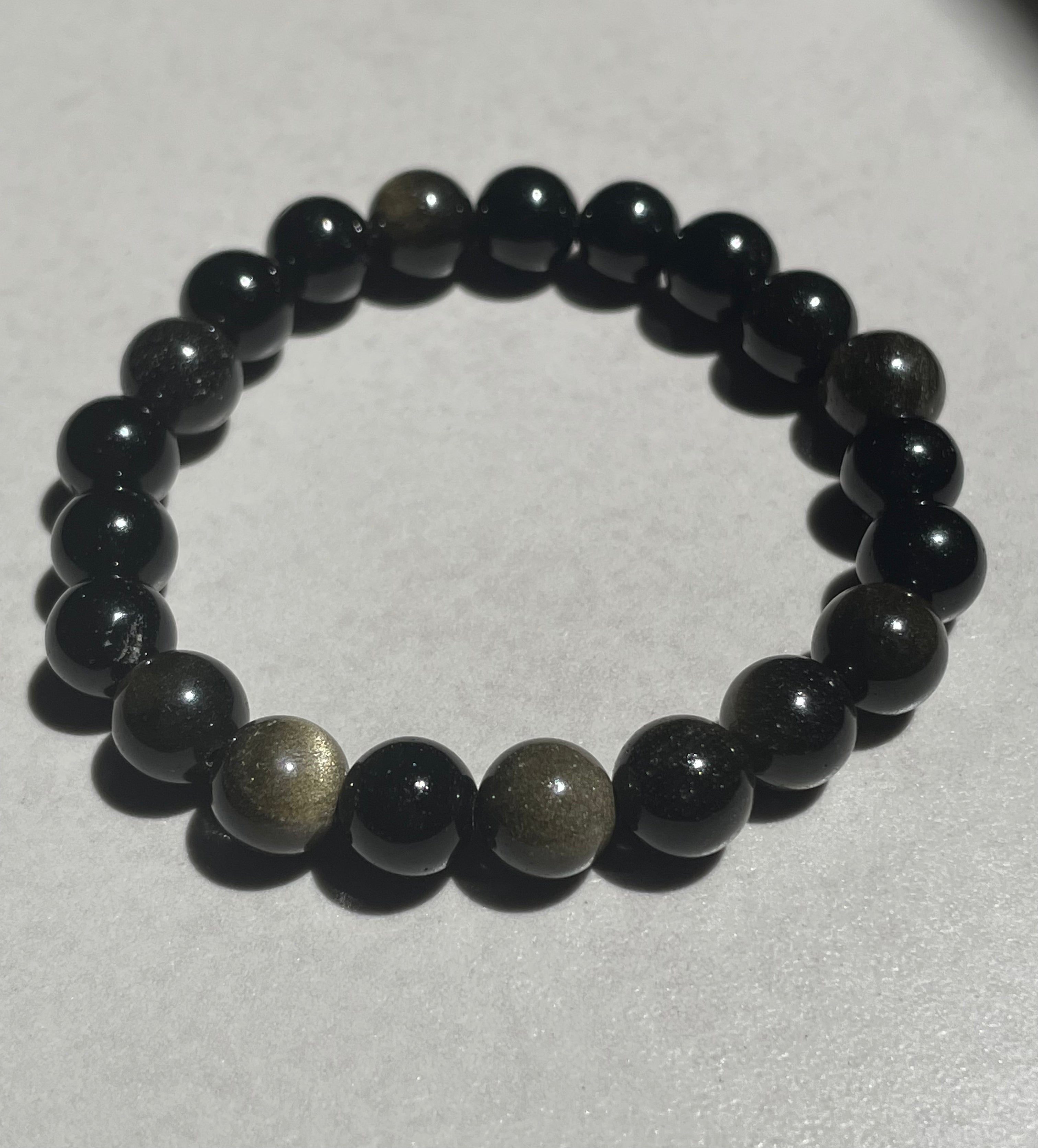 Golden Sheen Obsidian Bracelet | 8mm | السبج الذهبي