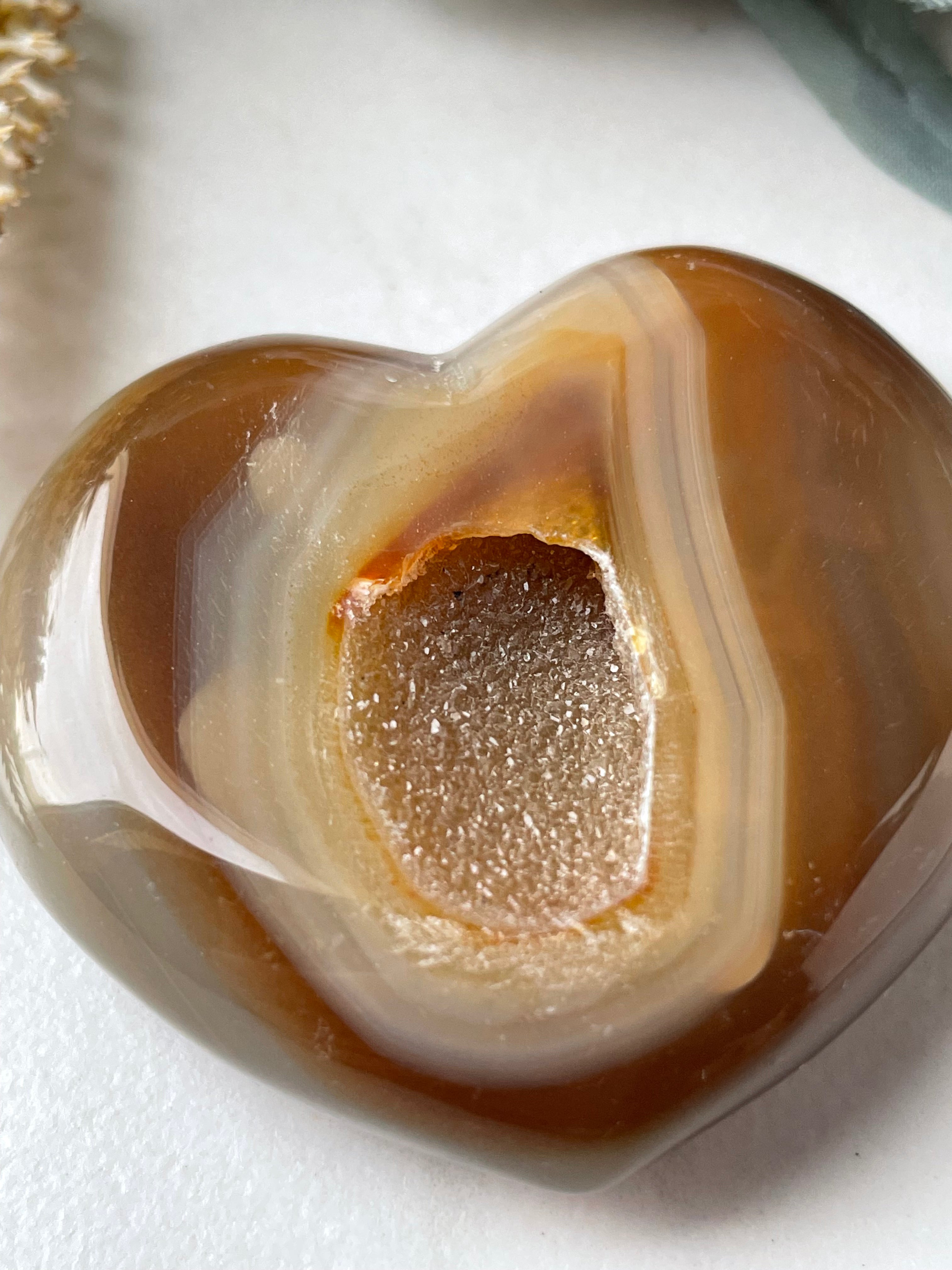 Druzy Agate Heart | حجر العقيق