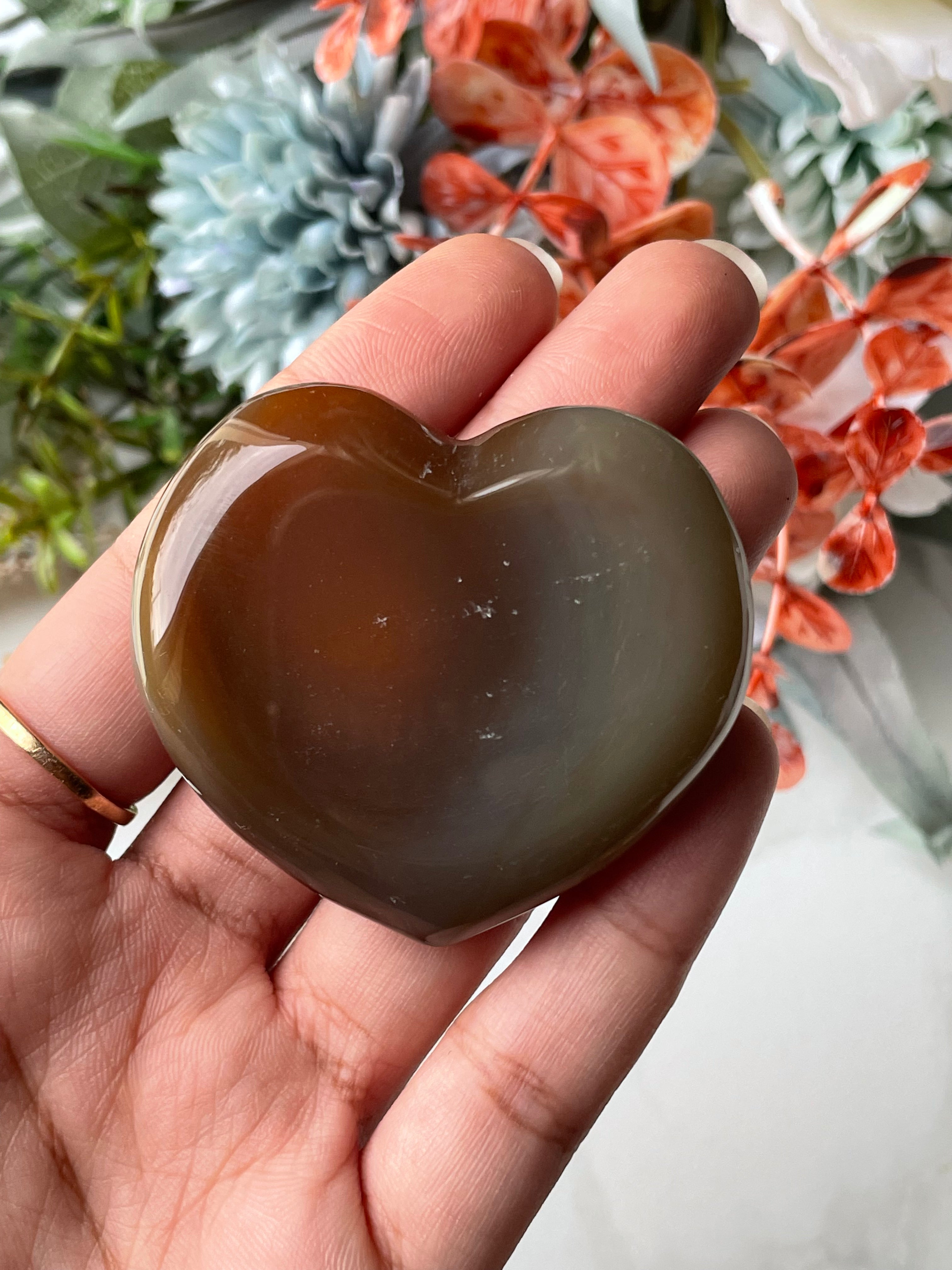 Druzy Agate Heart | حجر العقيق
