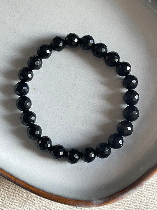Black Obsidian Bracelet | 7mm | اوبسيديان الاسود - السبج