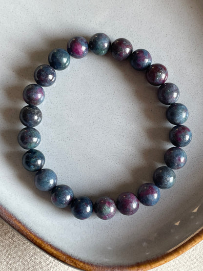 Ruby Fuchsite Bracelet | 8mm | روبي فوشسايت