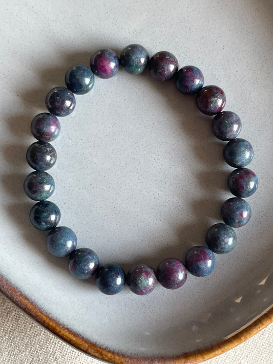 Ruby Fuchsite Bracelet | 8mm | روبي فوشسايت