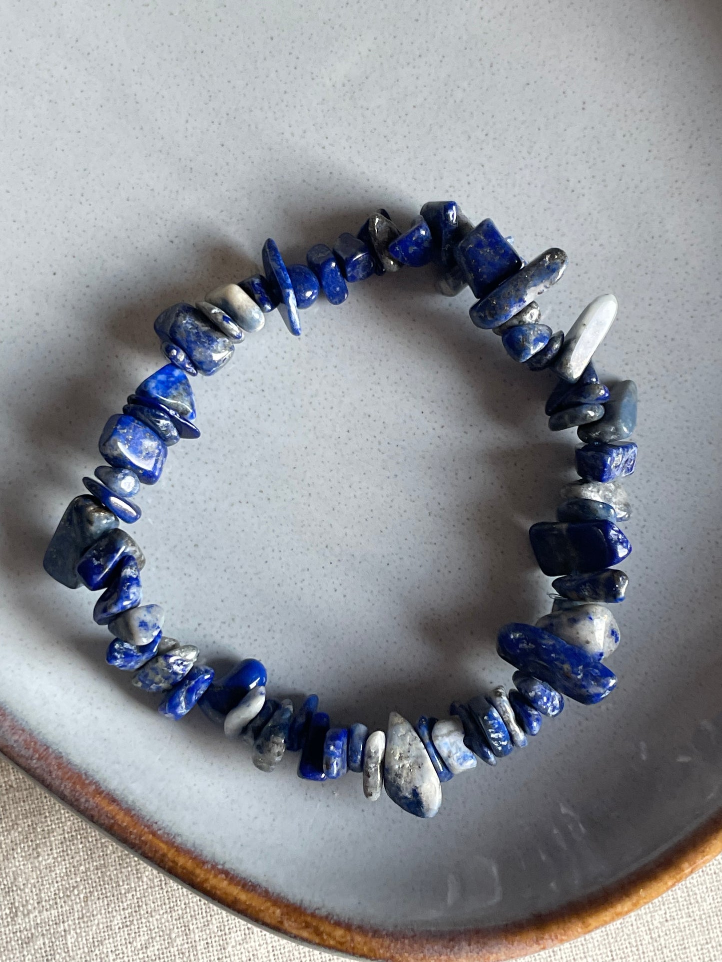 Lapis lazuli Chip Bracelet | اللازورد