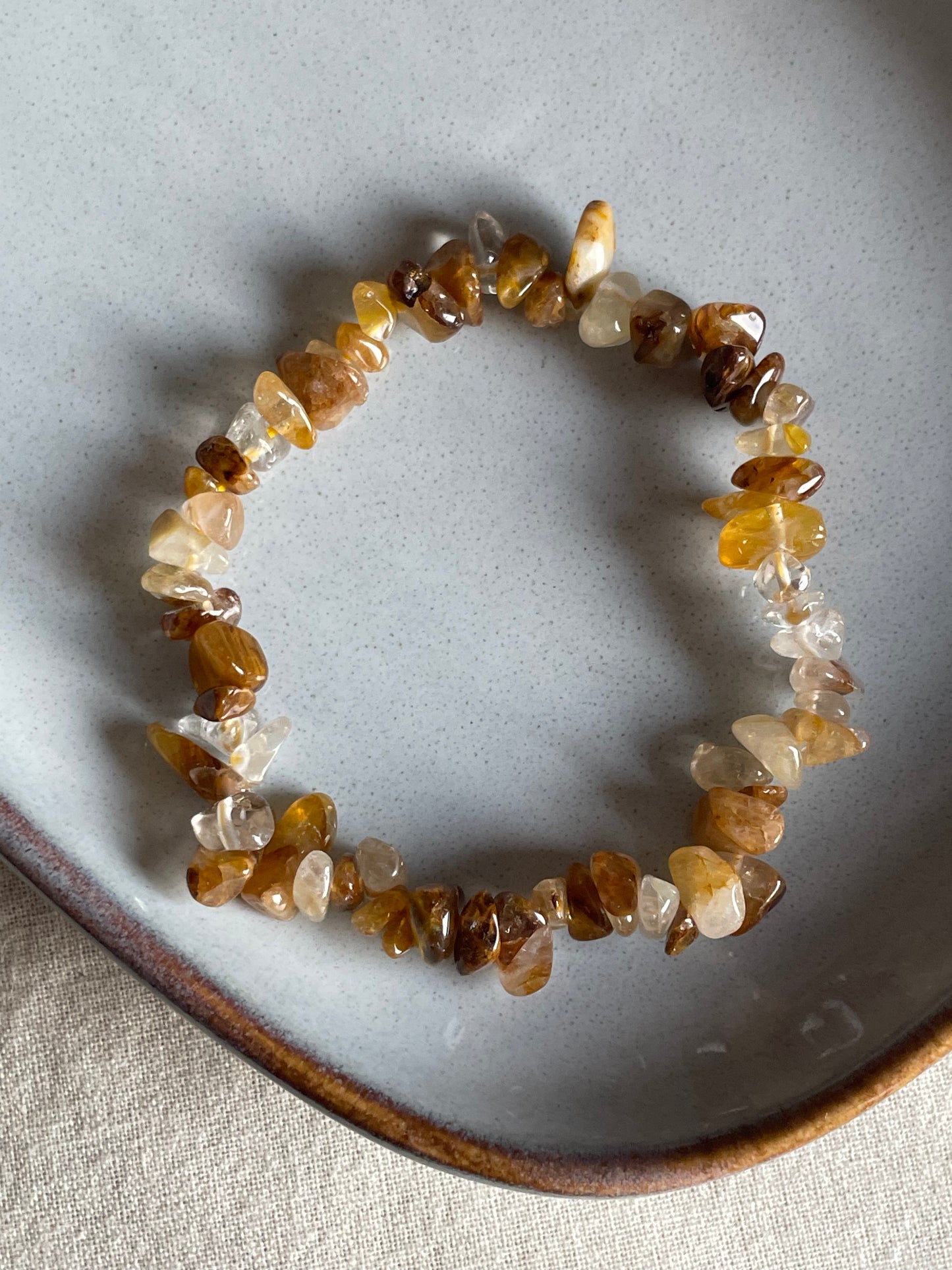 Golden Healer Quartz Chip Bracelet