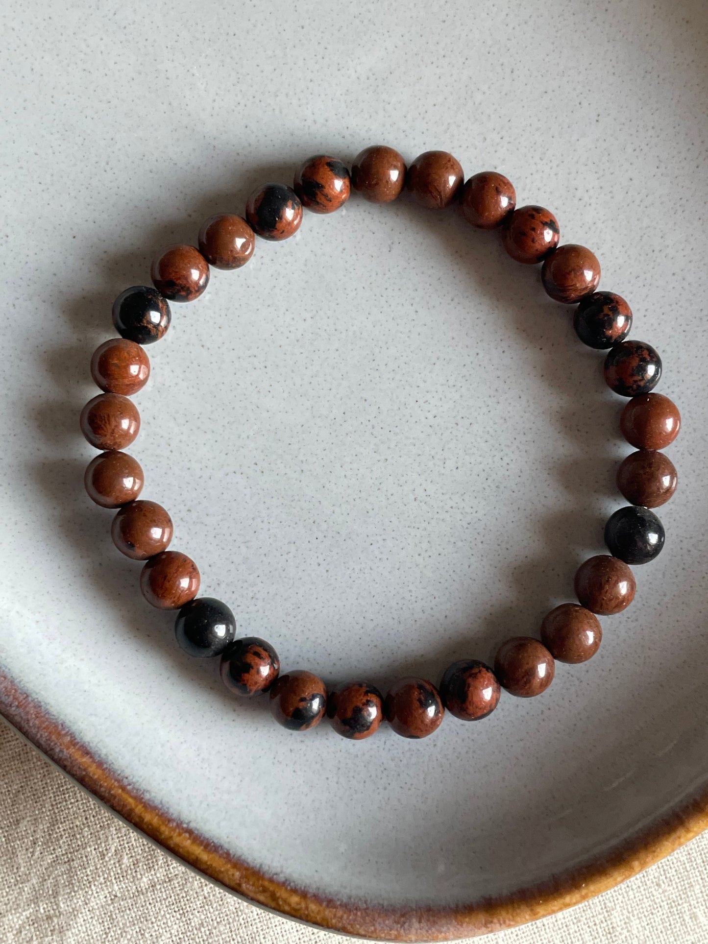 Mahogany Obsidian Bracelet | ماهوجني اوبسيديان - السبج