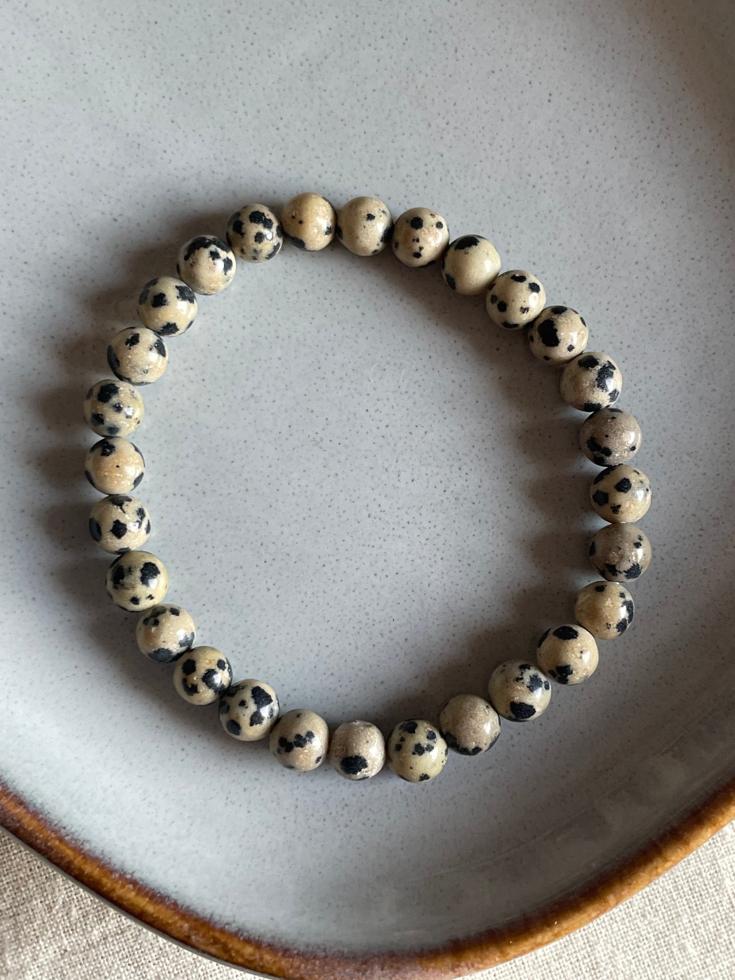 Dalmatian Jasper Bracelet | 6mm | دلميشن جاسبر
