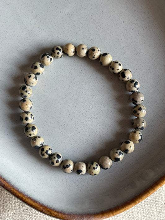 Dalmatian Jasper Bracelet | 6mm | دلميشن جاسبر