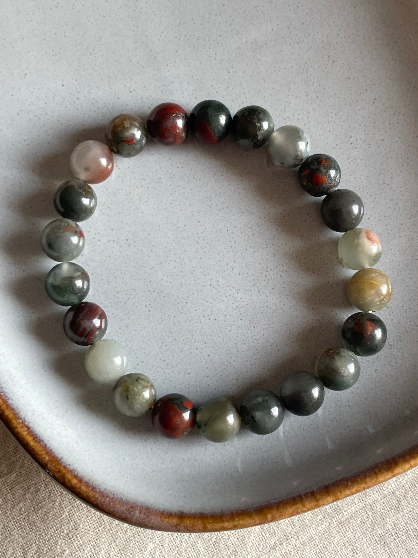 Bloodstone Bracelet | 8mm | حجر الدم