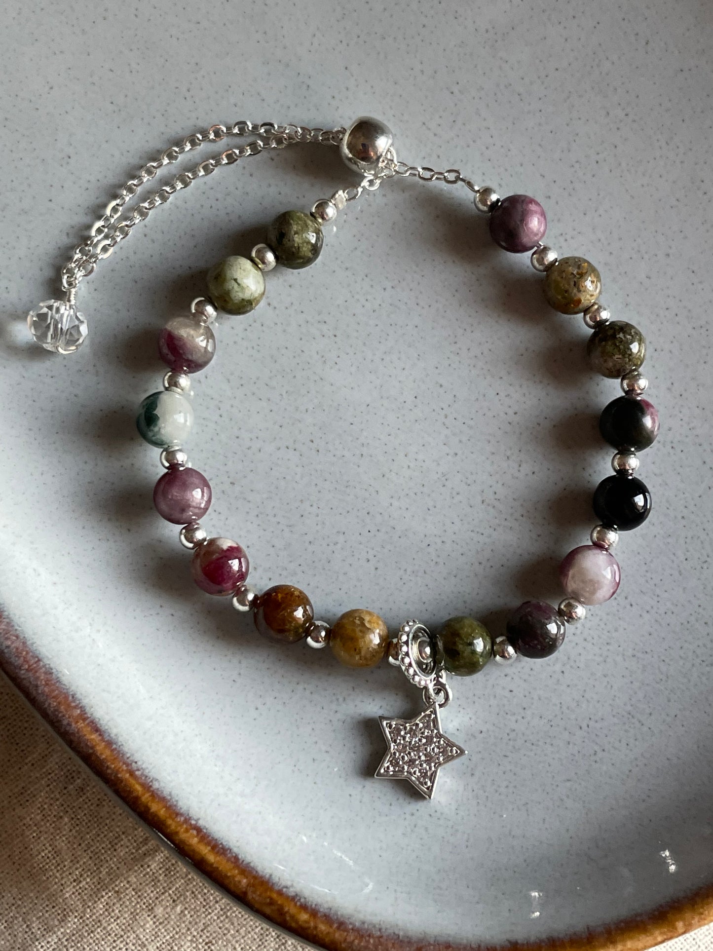 Rainbow Tourmaline Bracelet | تورمالين
