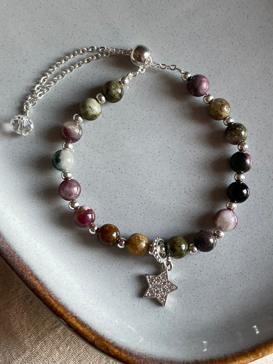 Rainbow Tourmaline Bracelet | تورمالين