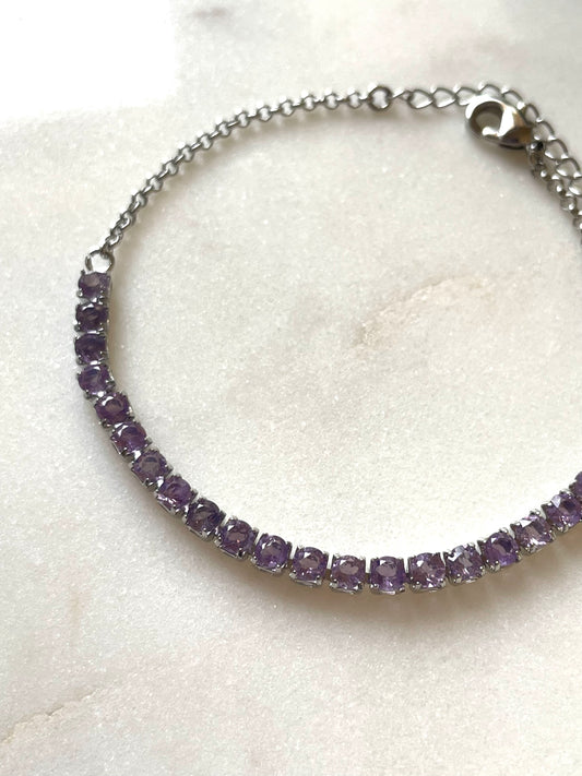 Amethyst Chain Bracelet | الاماثيست - الجمشت