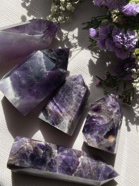 Dreamy Amethyst Short Towers | الجمشت