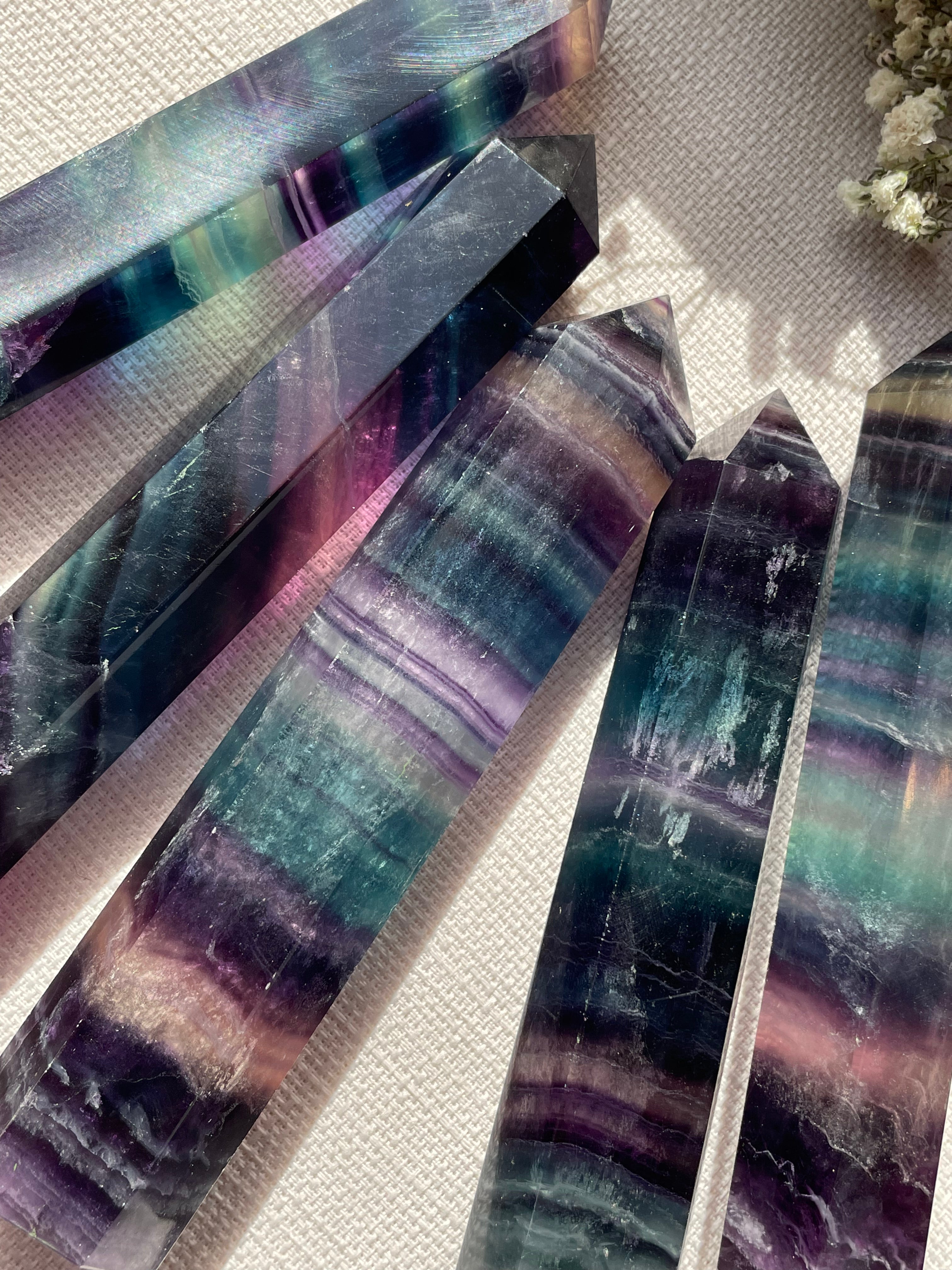 Rainbow Fluorite Towers | فلوريت
