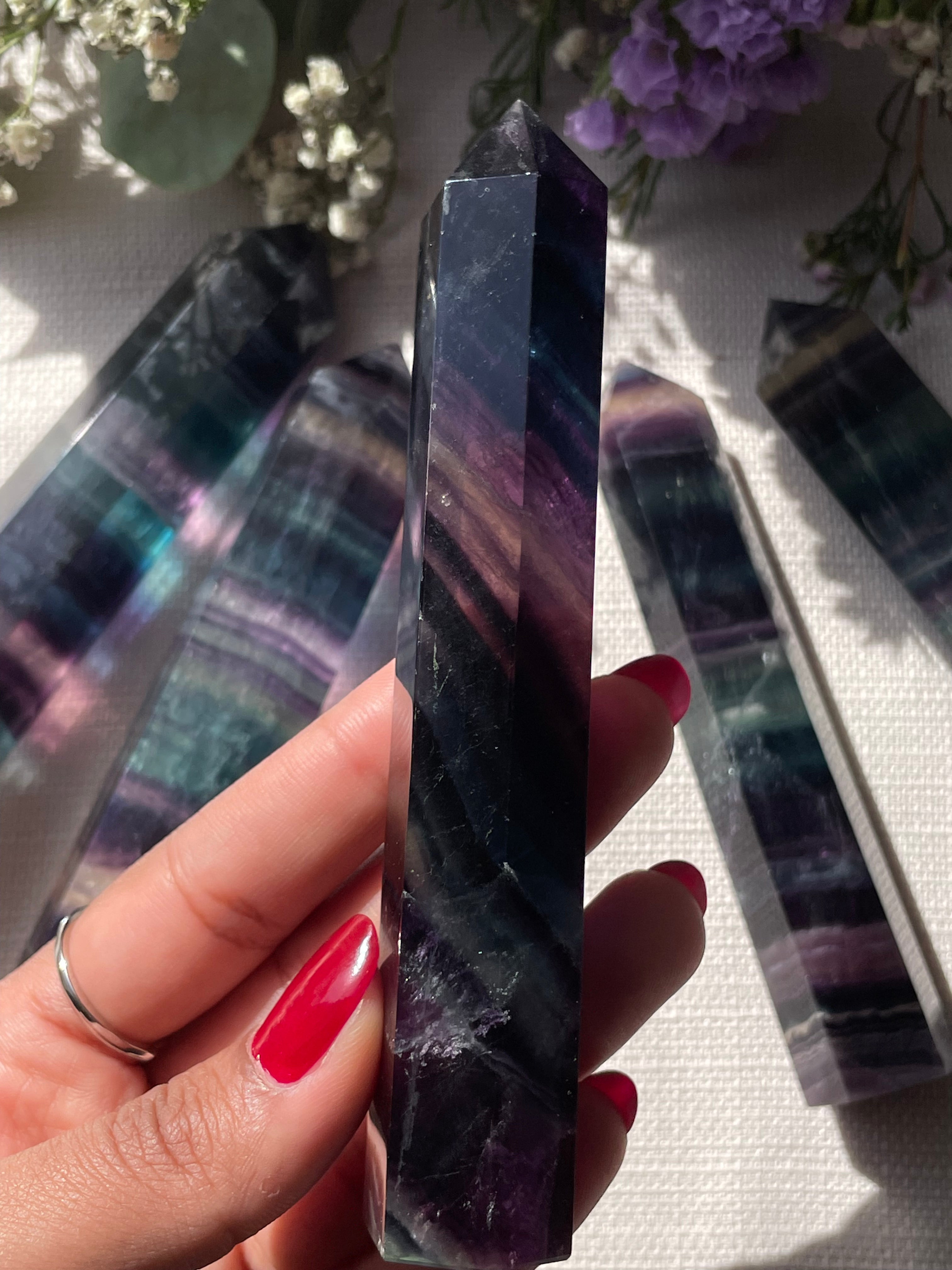 Rainbow Fluorite Towers | فلوريت