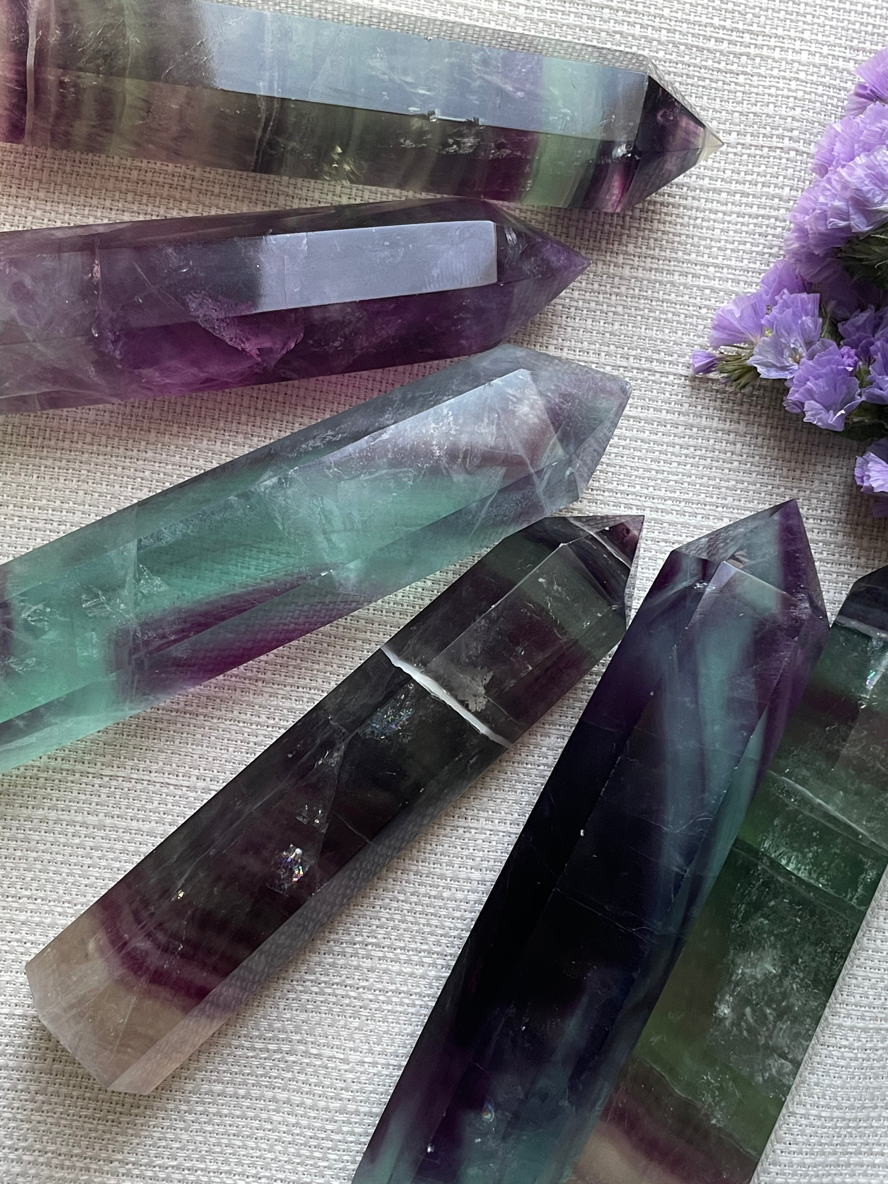 Rainbow Fluorite Towers | فلوريت