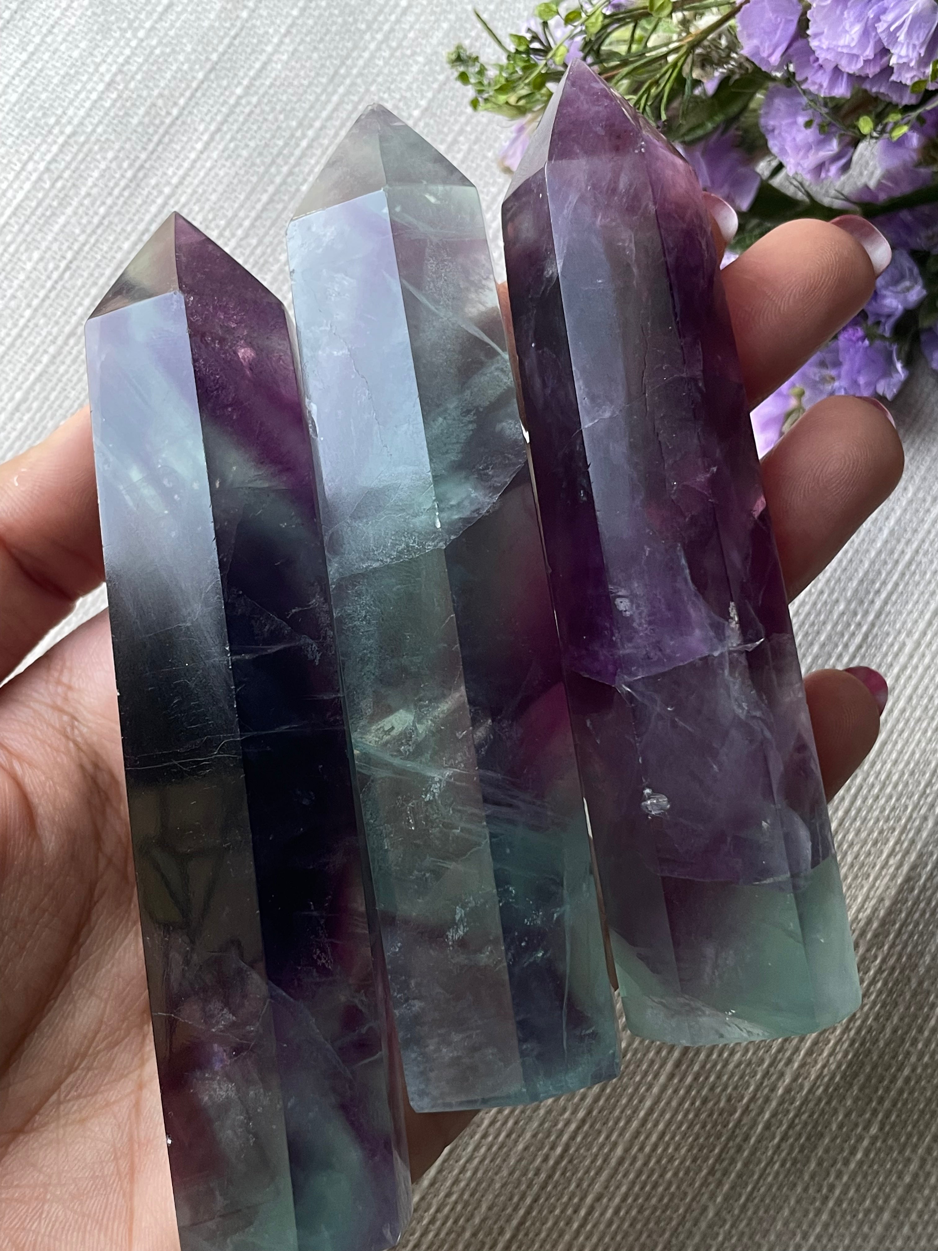 Rainbow Fluorite Towers | فلوريت