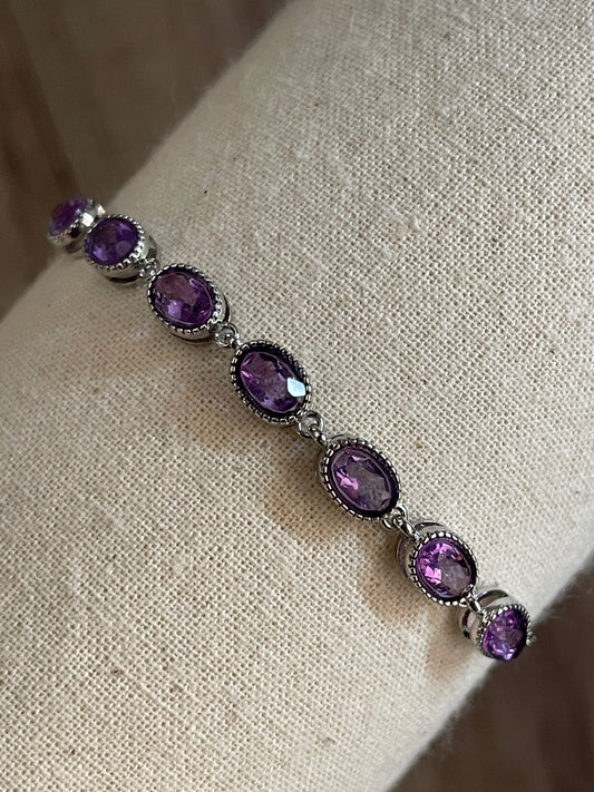 Amethyst Chain Bracelet | الاماثيست - الجمشت