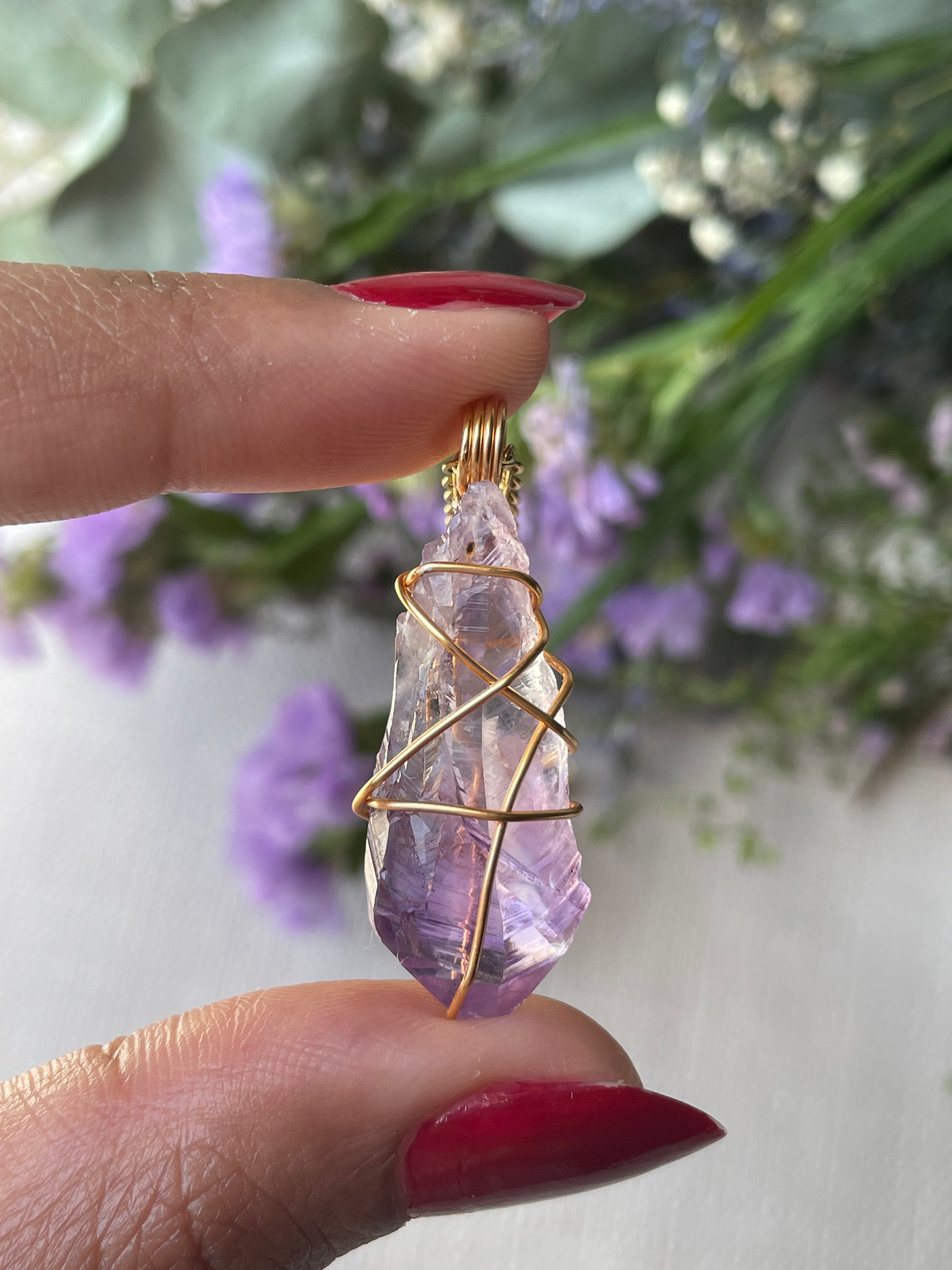 Raw Amethyst Necklace | الجمشت