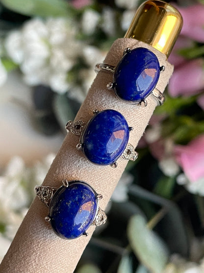 Lapis Lazuli Ring | Adjustable | خاتم اللازورد