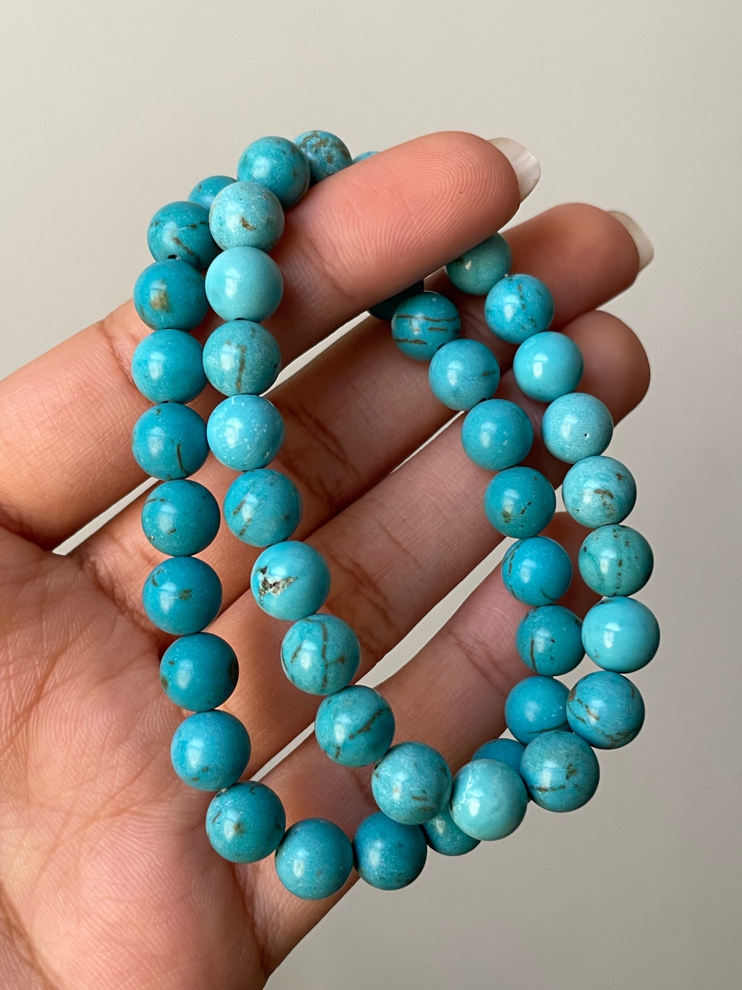 Iranian Turquoise Bracelet | 8mm | الفيروز الايراني