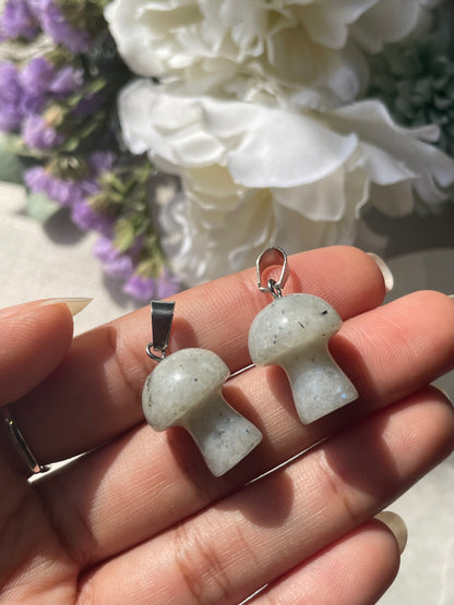 Labradorite Mushroom Pendant | لابرادورايت