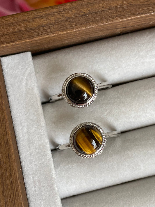 Tiger Eye Ring | Adjustable | خاتم عين النمر