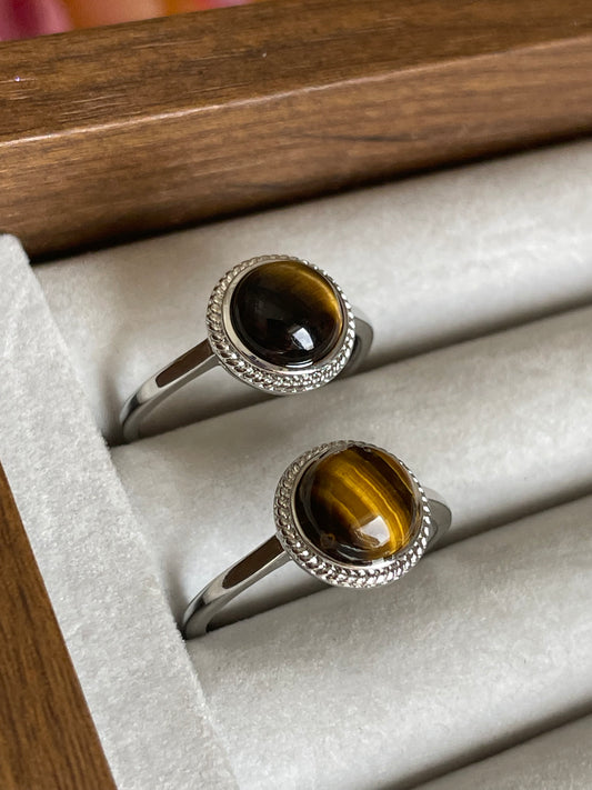 Tiger Eye Ring | Adjustable | خاتم عين النمر