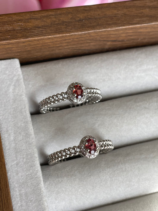 Garnet Ring | Adjustable | جارنيت