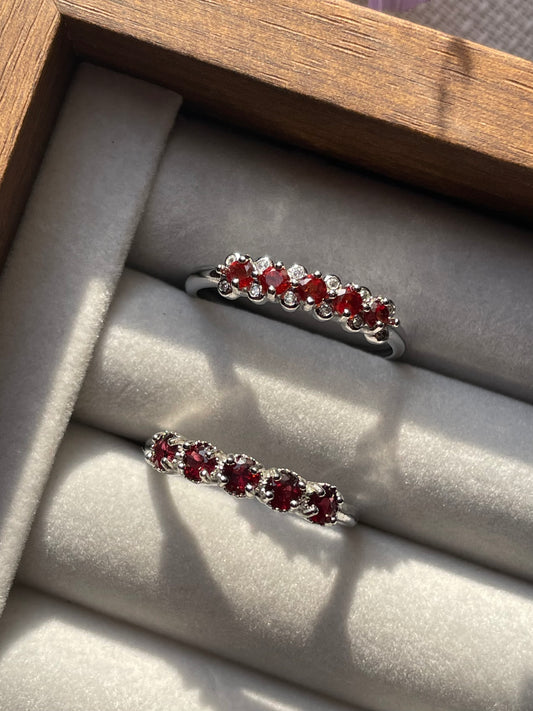 S925 Garnet Ring | Adjustable | جارنيت
