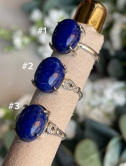 Lapis Lazuli Ring | Adjustable | خاتم اللازورد