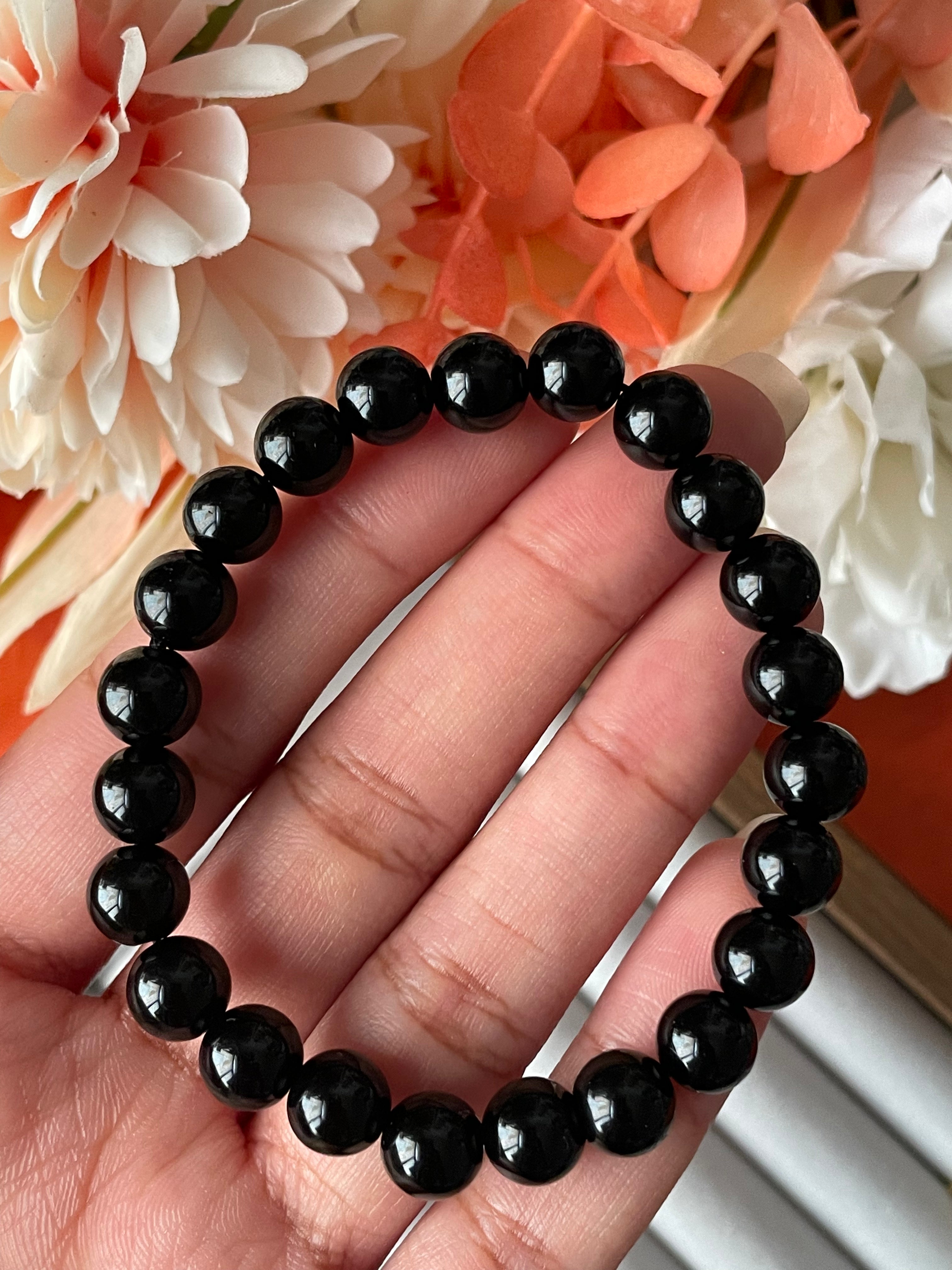 Black Obsidian Bracelet | 8mm | اوبسيديان الاسود - السبج