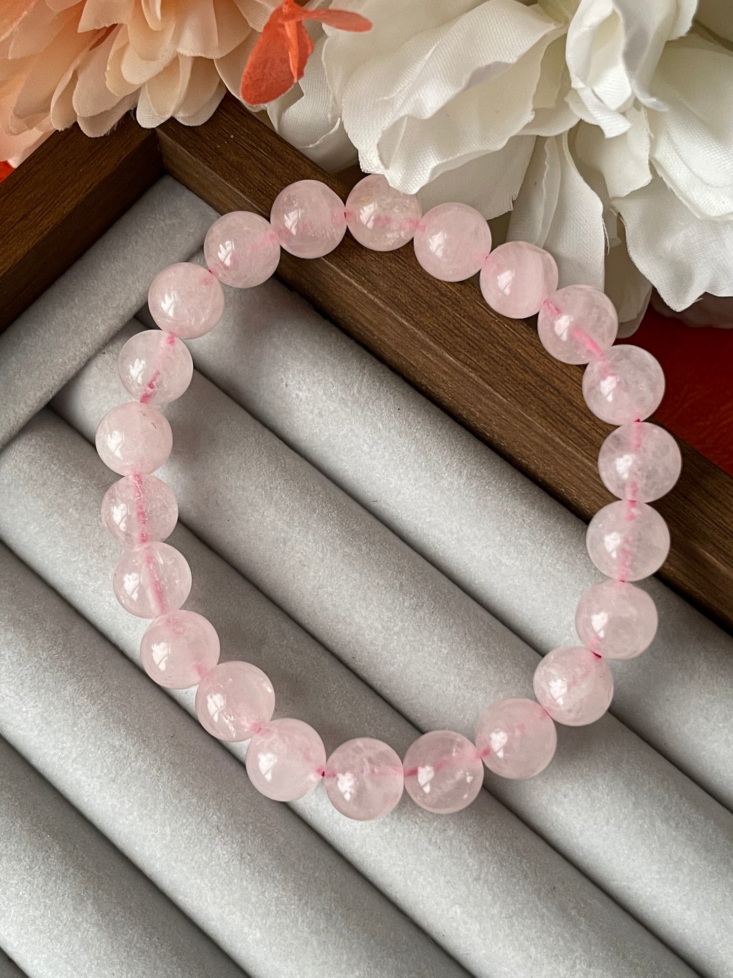 Rose Quartz Bracelet | 8mm | كوارتز الزهري