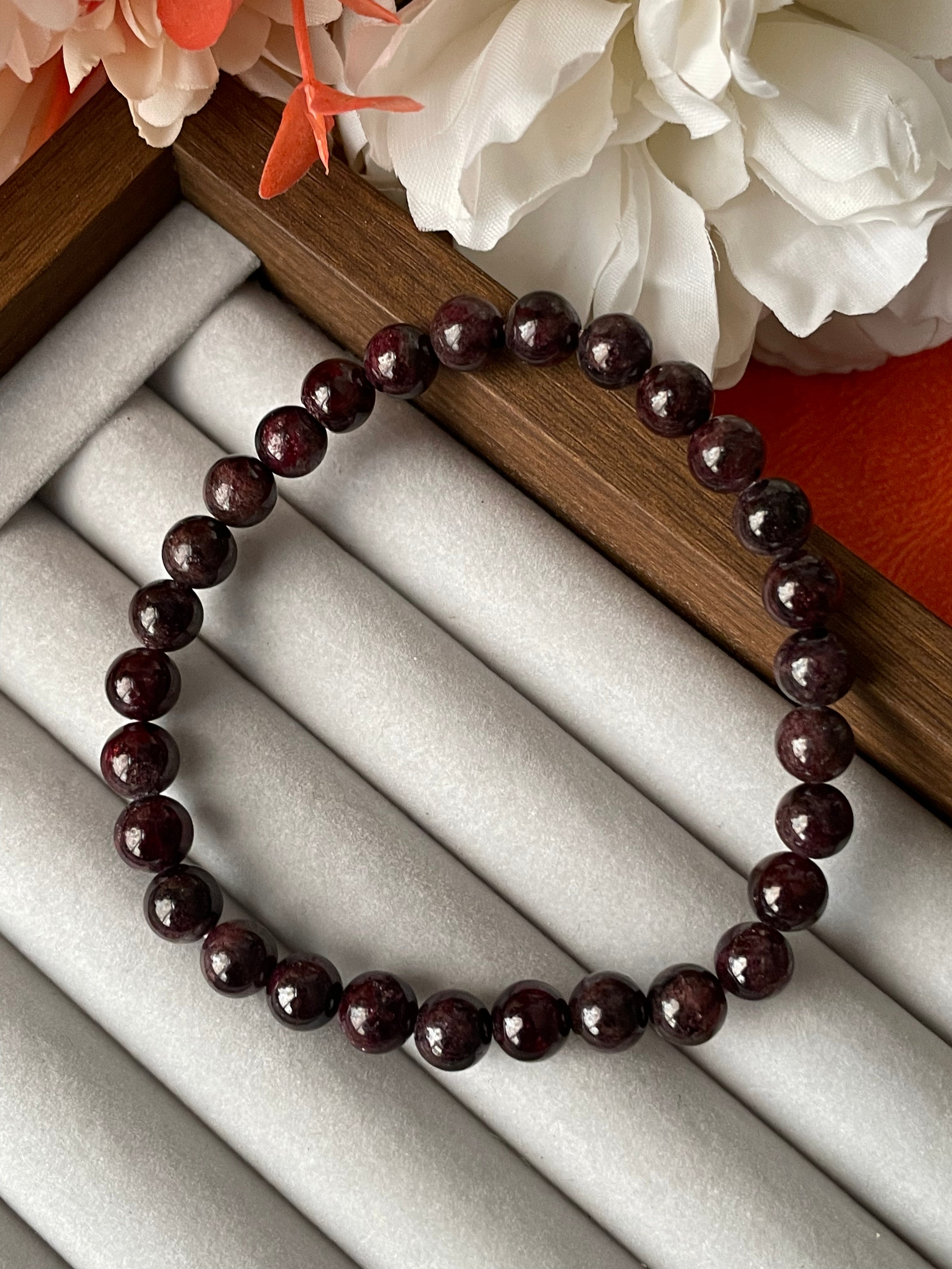 Garnet Bracelet | 6mm | جارنيت