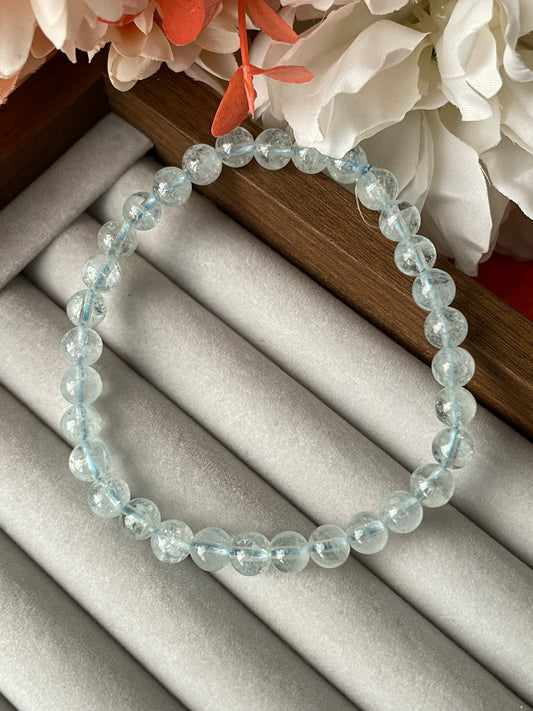 Aquamarine Bracelet | 6mm | اكوامارين