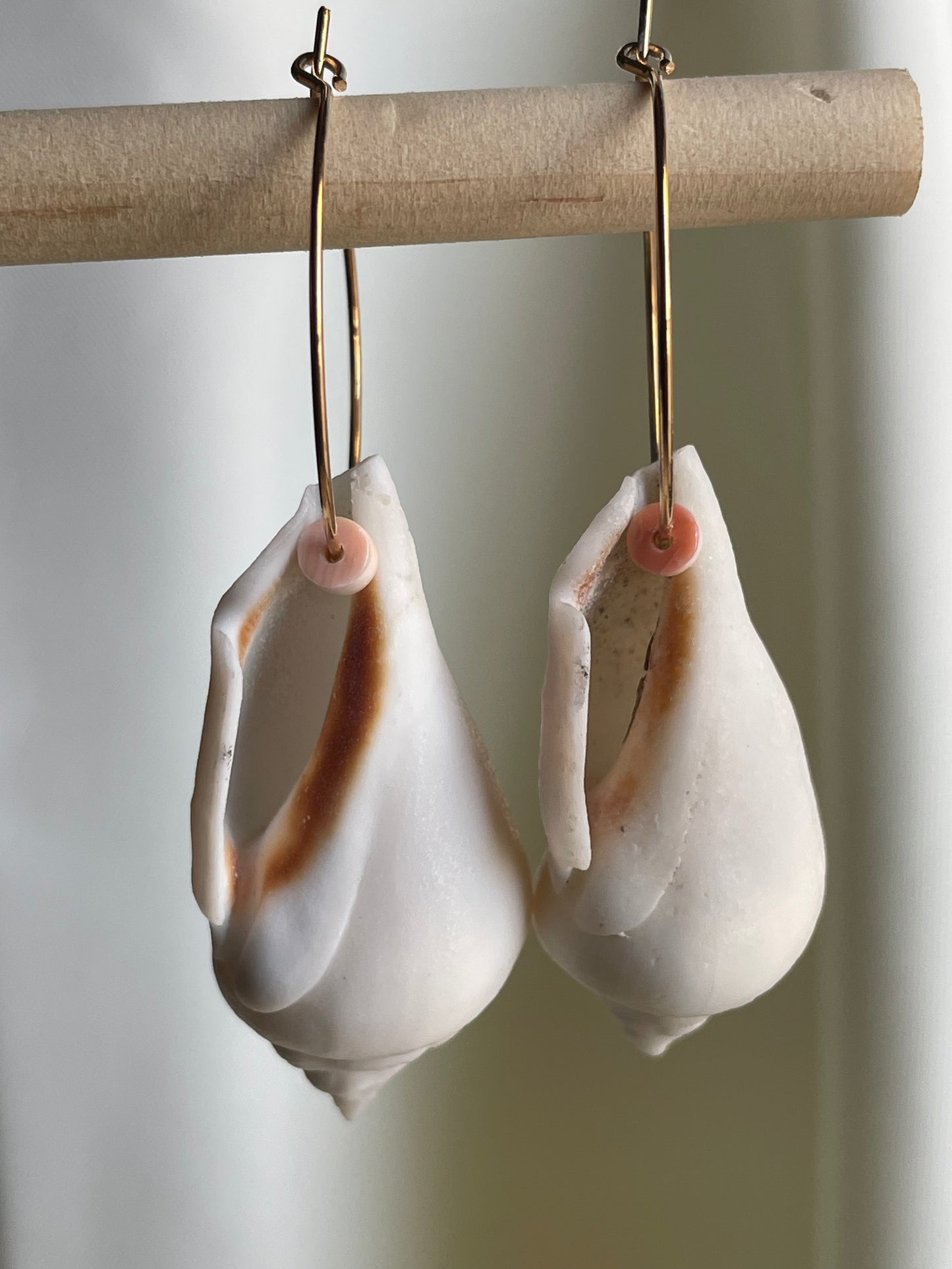 White Wing Shell Earrings