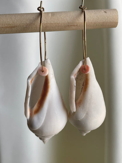 White Wing Shell Earrings