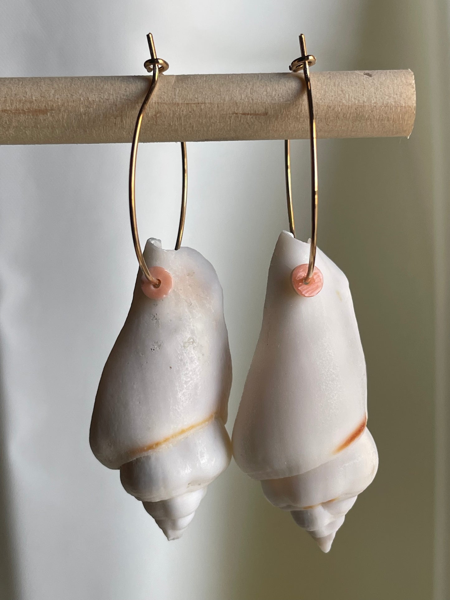 White Wing Shell Earrings