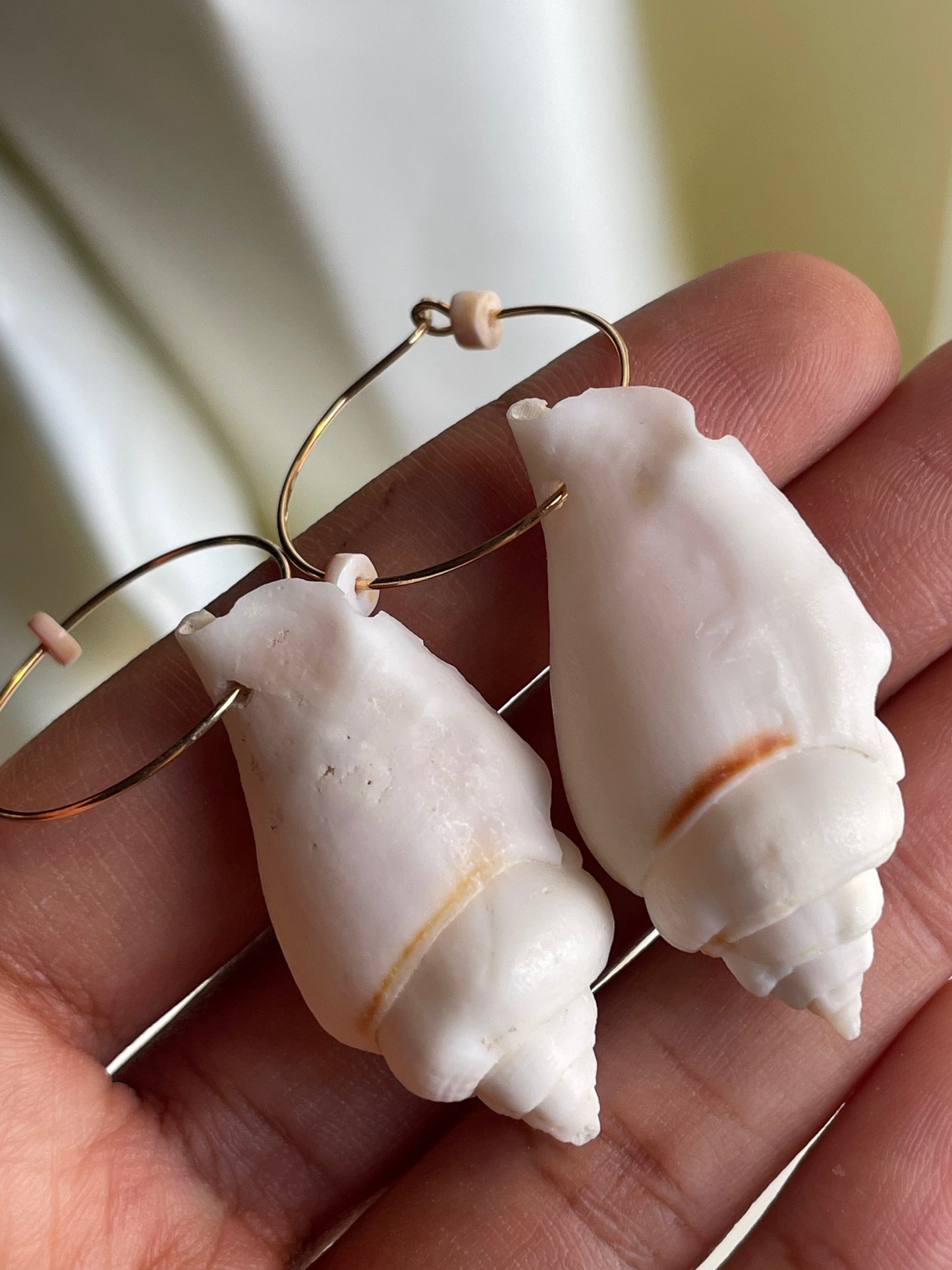 White Wing Shell Earrings