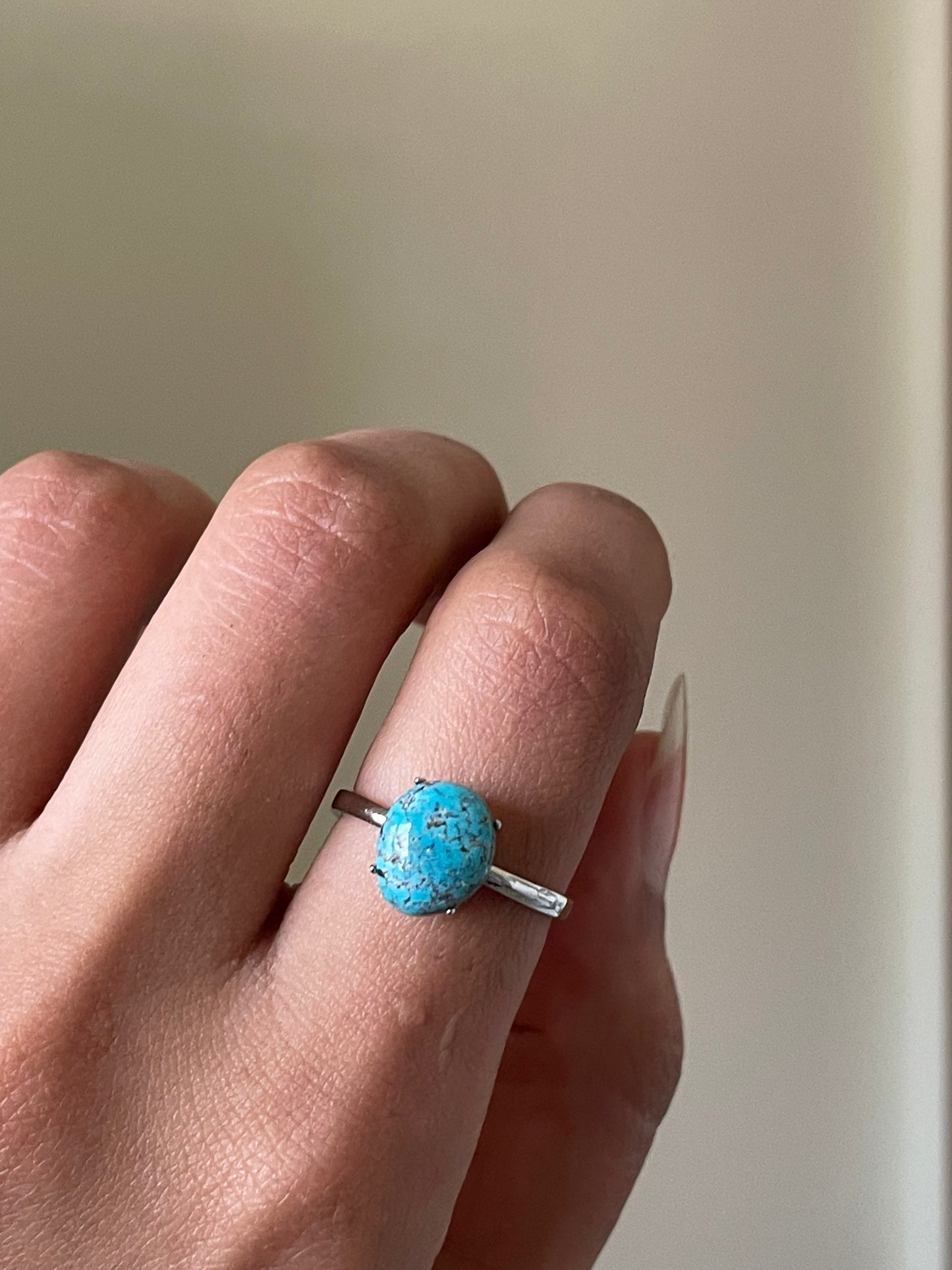 S925 Turquoise Ring | Adjustable | الفيروز