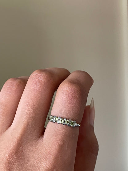 S925 Peridot Ring | Adjustable | خاتم حجر الزبرجد