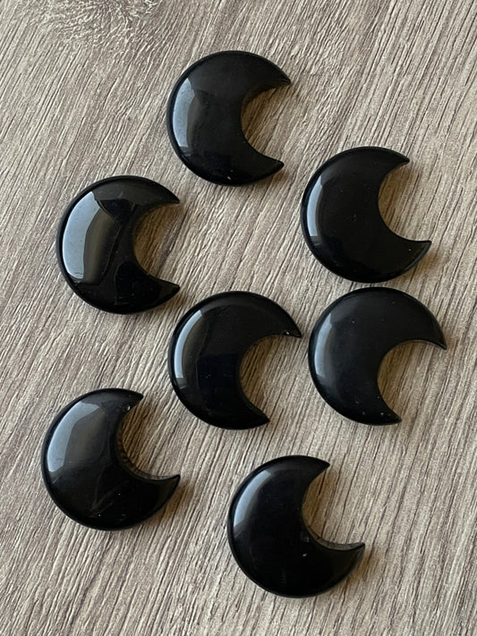 Black Obsidian Moon | Small | اوبسيديان الاسود